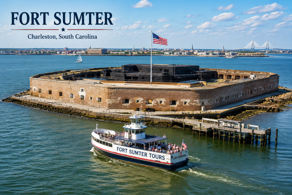 Fort Sumter in Charleston Harbor South Carolina
