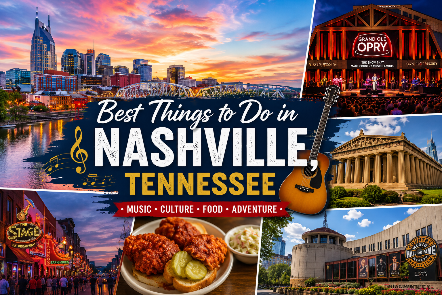 Best things to do in Nashville Tennessee featuring music, food, and attractions