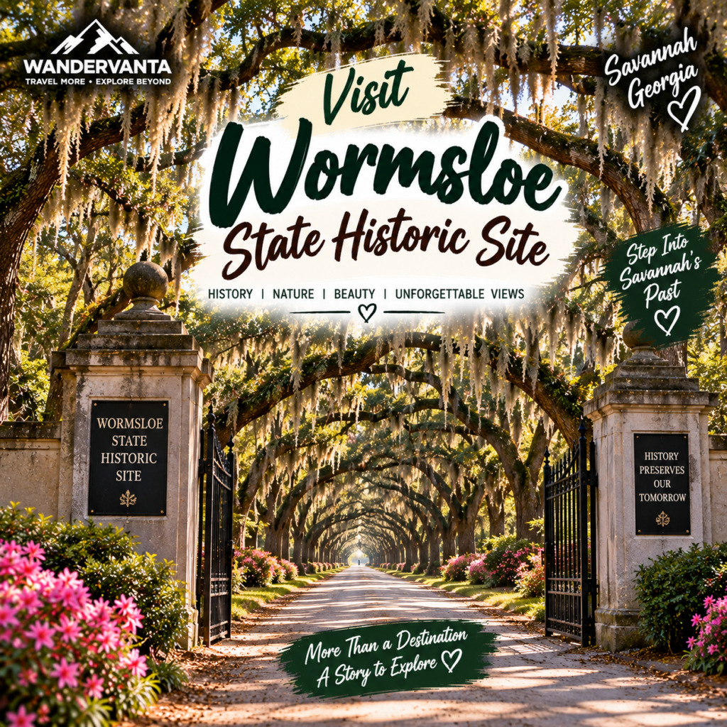 Visit Wormsloe State Historic Site in Savannah Georgia with a beautiful oak-lined historic avenue