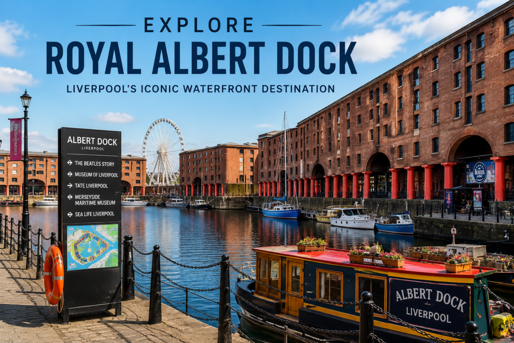 Royal Albert Dock waterfront in Liverpool, UK