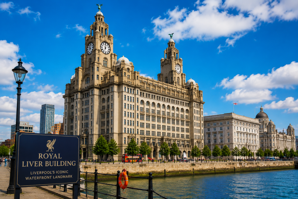 Royal Liver Building on Liverpool waterfront, UK