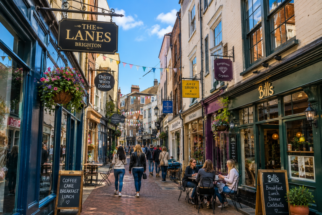 The Lanes in Brighton, UK