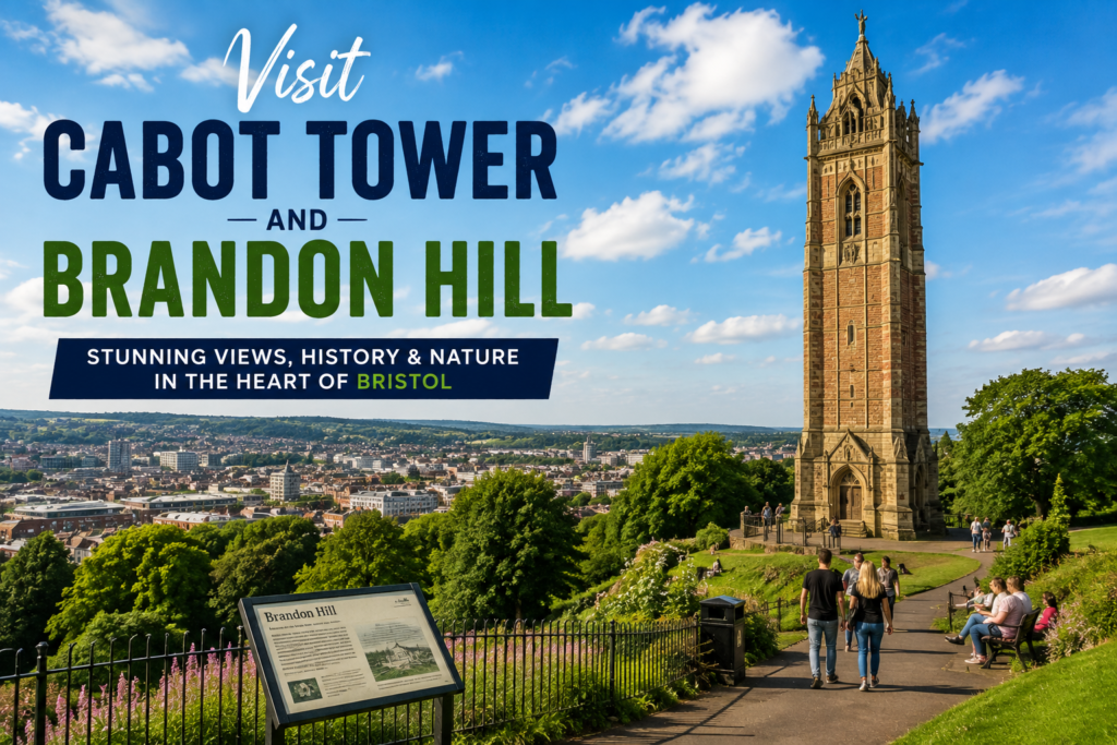 Cabot Tower and Brandon Hill in Bristol, UK