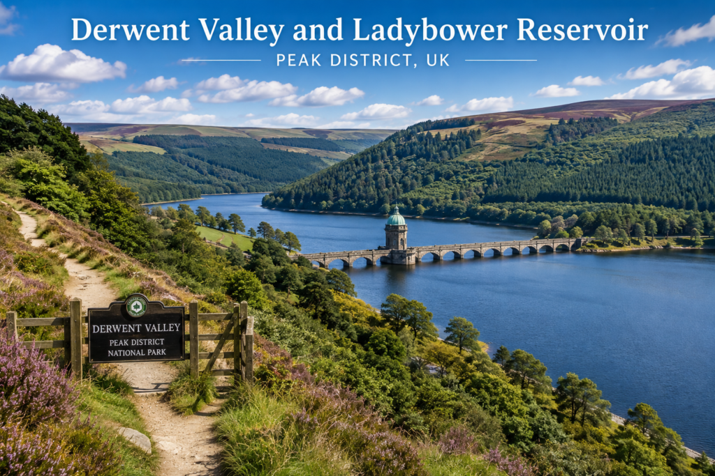 Derwent Valley and Ladybower Reservoir in the Peak District, UK